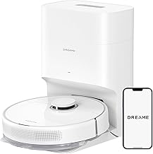 DREAME D10 Plus Gen 2 Robot Vacuum Cleaner with Automatic Dust Emptying, Stores up to 90 Days of Dust, LiDAR Navigation, 6000 Pa Suction Power for Carpets and Pet Hair, 285-Minute Battery, White