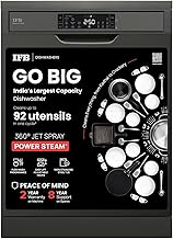IFB 16 Place Settings with DeepClean® Technology Powered by AI Freestanding Dishwasher (Neptune VX16, Inox Grey, Largest Capacity Washes upto 92 Utensils, 70° Hot Water Wash)