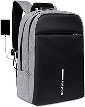 FUR JADEN Anti Theft Number Lock Backpack Bag with 15.6 Inch Laptop Compartment, USB Charging Port & Organizer Pocket for Men Women Boys Girls