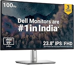Dell 24 inch P2425H Monitor IPS FHD|100Hz| 99% sRGB | 250 cd/m2 (Typical) 5ms| 1500:1 Contrast Ratio| 5X USB 3.2 Gen1 1x HDMI 1.4 1xDP 1xVGA| Height Tilt Swivel Pivot |USB-C Downstream | Flicker Free